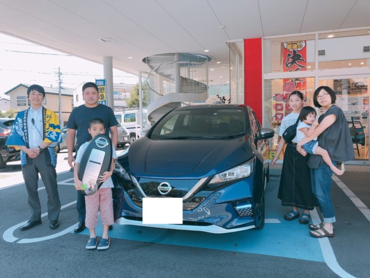 平和店 店頭納車式 ｓ様 リーフ 店舗ブログ 静岡日産自動車株式会社